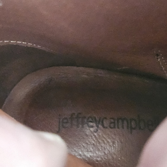 Jeffrey Campbell 100% Leather sz 5 US Clear Heel Sole Zipper Bootie Boots Shoe - Picture 12 of 15